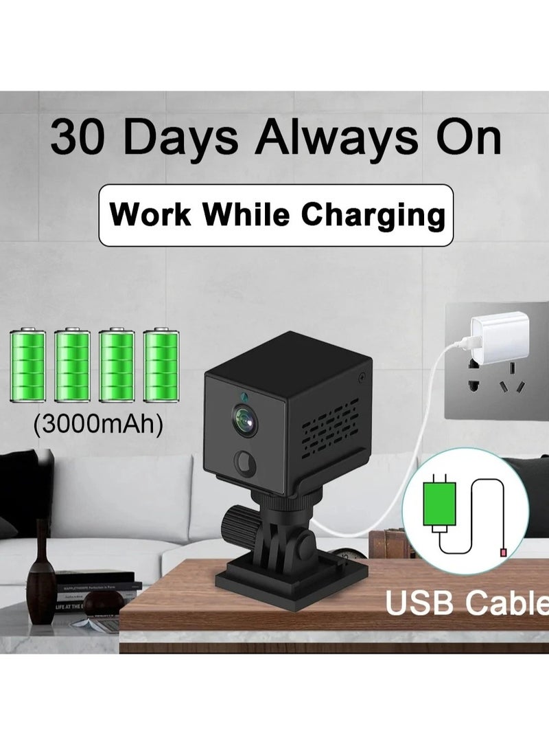 ارواق كاميرا صغيرة، كاميرا صغيرة خفيفة الوزن للكشف عن الإنسان 4G، كاميرا فيديو للمراقبة الأمنية مع صوت ثنائي الاتجاه، مسجل فيديو للرؤية الليلية بالأشعة تحت الحمراء للمكاتب المنزلية، (إصدار 4G) - Image 2