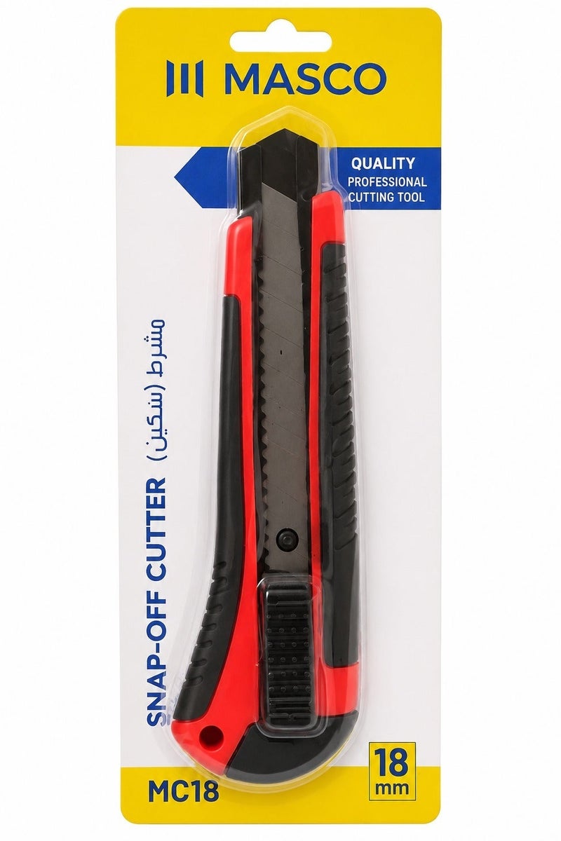 MASCO Snap Off Knife 18mm Heavy Duty Utility Cutter- RED - Image 4