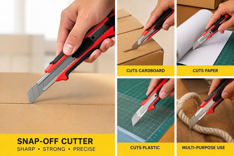 MASCO Snap Off Knife 18mm Heavy Duty Utility Cutter- RED - Image 2