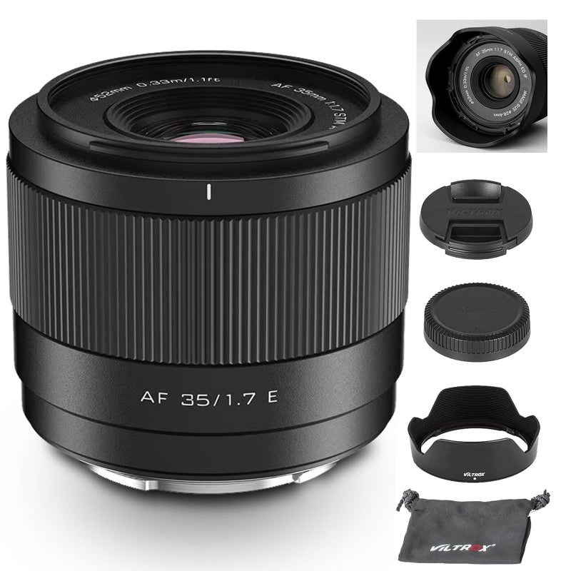 VILTROX 35mm F17 EMount Large Aperture APSC STM Auto Focus Prime Lens for Sony EMount Camera FX3 A7C A7RII A7SII A7II A7RIII A7IV A7RIV A9 A1 ZVE1 A93 A6700 A6600 A6500 A6400 ZVE10 FX30 ZVE10II - Image 2