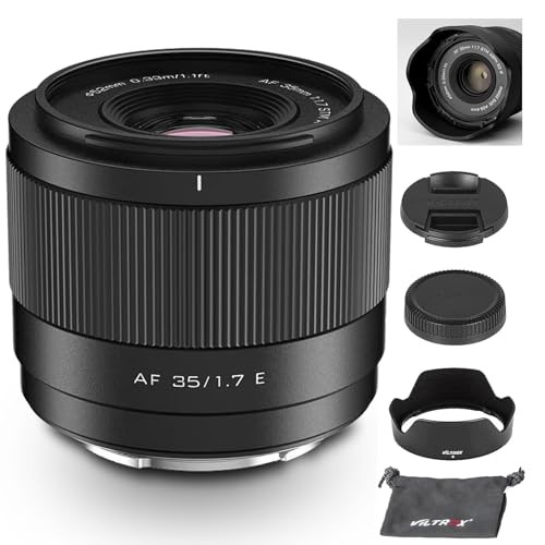 VILTROX 35mm F17 EMount Large Aperture APSC STM Auto Focus Prime Lens for Sony EMount Camera FX3 A7C A7RII A7SII A7II A7RIII A7IV A7RIV A9 A1 ZVE1 A93 A6700 A6600 A6500 A6400 ZVE10 FX30 ZVE10II - Image 1