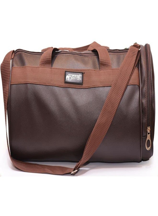 KASRAT Polyester 20 LTR Hand Duffle Bag | Travel Bag for Men | Shoe Compartment for Men and Women | Gym Bags for Women | Sports Bag | Duffle Bags for Travel (Brown) - Image 3