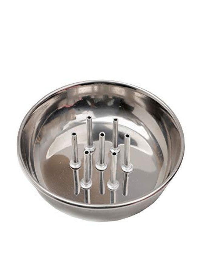 GD Stainless Steel Incense Holder with ash Catcher Plate Stainless Steel Incense Holder Stainless Steel Agarbatti Stand Traditional Religious and Spiritual Use and Also for Ethnic Festival for Multipurpo - Image 2