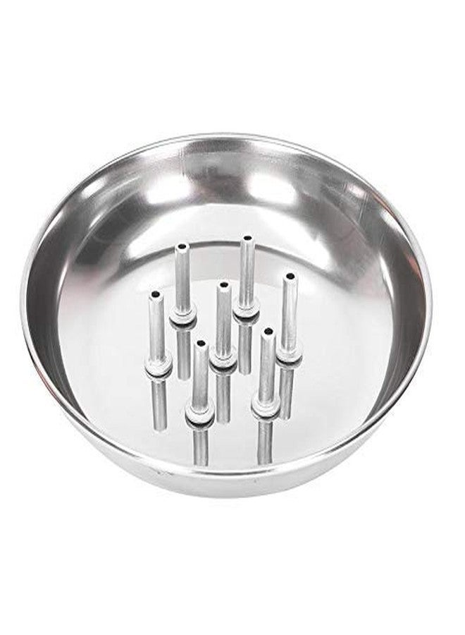 GD Stainless Steel Incense Holder with ash Catcher Plate Stainless Steel Incense Holder Stainless Steel Agarbatti Stand Traditional Religious and Spiritual Use and Also for Ethnic Festival for Multipurpo - Image 4