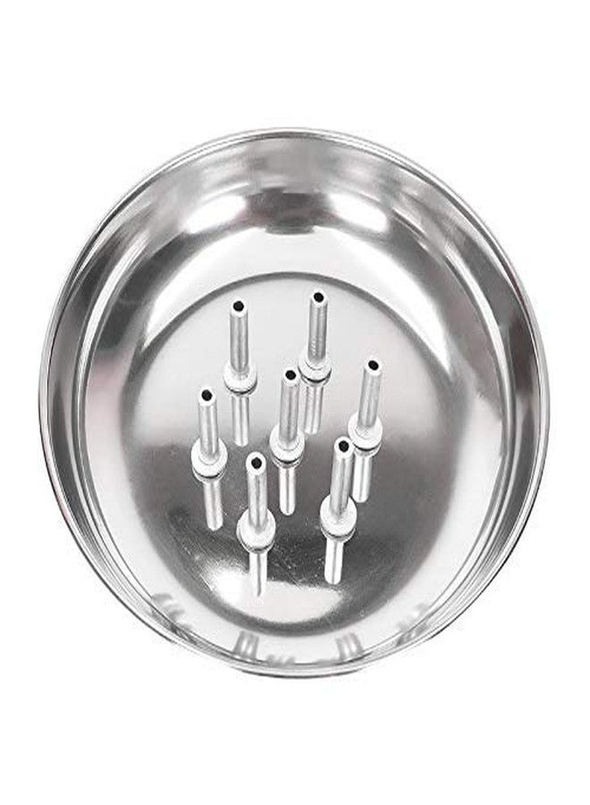 GD Stainless Steel Incense Holder with ash Catcher Plate Stainless Steel Incense Holder Stainless Steel Agarbatti Stand Traditional Religious and Spiritual Use and Also for Ethnic Festival for Multipurpo - Image 1