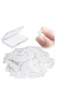 12 Pairs Silicone Nose Pads for Glasses, Stick on Nose Pads, D Shape Adhesive Nose Cushions for Eyeglasses Spectacle Reading Glasses Sunglasses, Transparent, 15 x 6 x 1.5 mm
