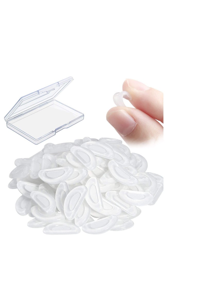 SYOSI - 12 Pairs Silicone Nose Pads for Glasses, Stick on Nose Pads, D Shape Adhesive Nose Cushions for Eyeglasses Spectacle Reading Glasses Sunglasses, Transparent, 15 x 6 x 1.5 mm - Image 1