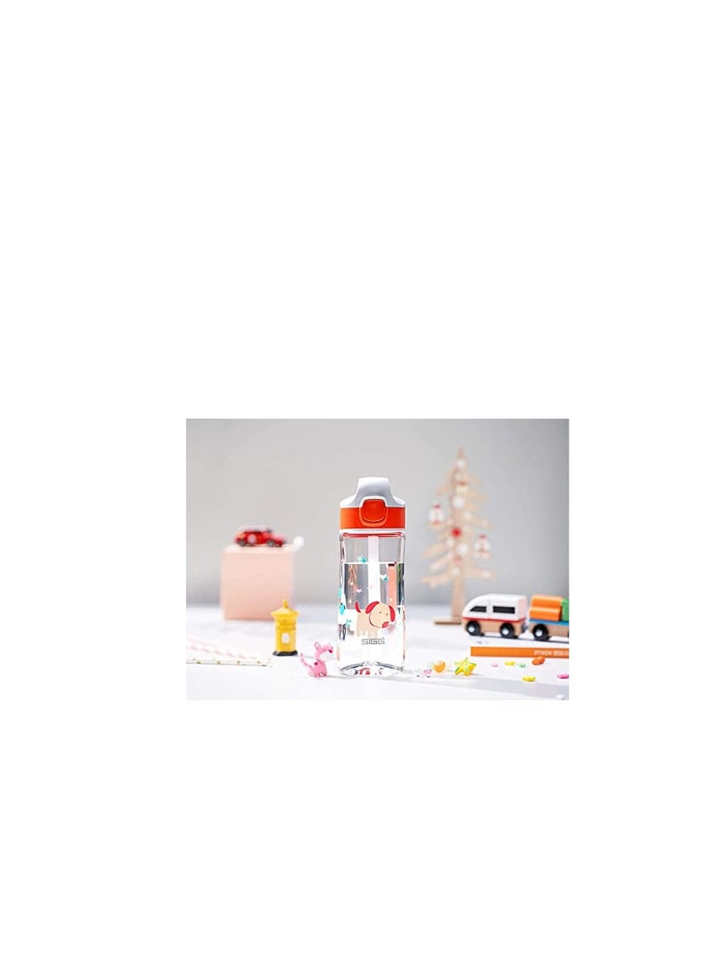 Sigg Miracle Puppy Friend Kids Drinks Bottle (0.45 L), Tritan Kids Water Bottle With Leak-Proof Lid, One Hand Children'S Drink Bottle With Straw - Image 3