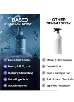 Based BASED BODYWORKS Sea Salt Spray, Natural Finish Sea Salt Spray for Hair, Gives Volume and Texture, Enriched with Seaweed and Vitamin B5, Lightweight and Non-Greasy, Paraben Free  - Image 5