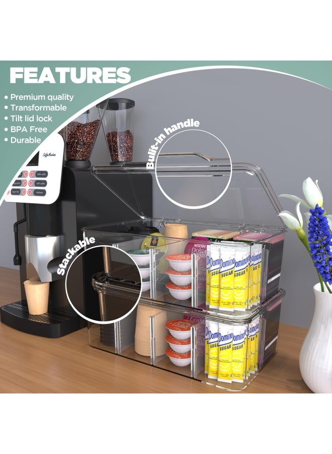 Utopia Home  Pantry Organizers and Storage and Cabinet Organizer  3 Pack Stackable Tea Bag Organizer or Holder With Lids For Fridge Refrigerator Kitchen Cupboard Snack  Spice Organization - Image 5