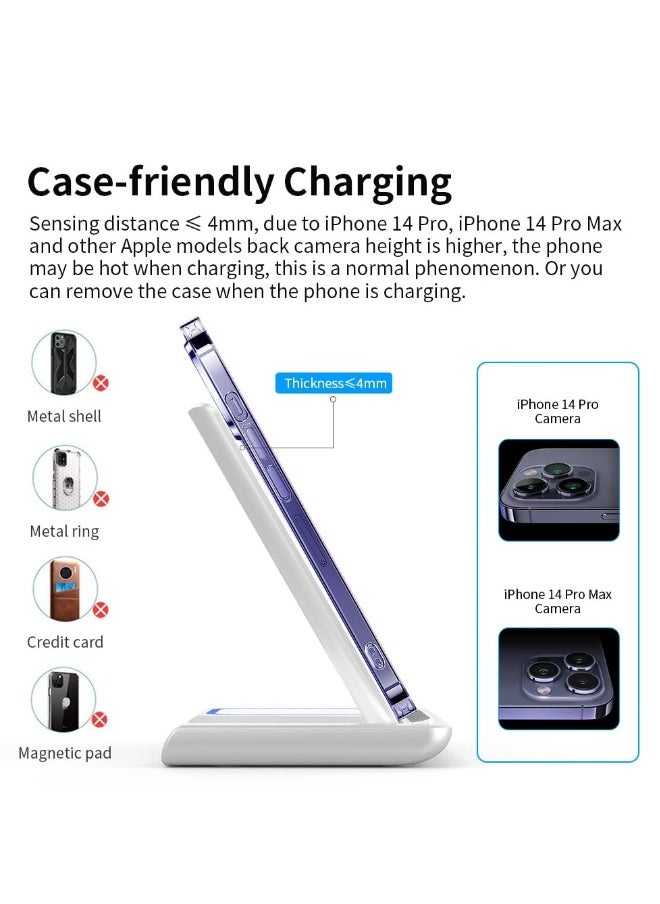 Topleo - 3 In 1 Fast Charging Station, Folding Wireless Charger Stand For IPhone 14, 13, 12, 11/Pro/Max/Mini/Plus, X, XR, XS/Max, SE, 8/Plus, For IWatch 1-8, For Airpods 3/2/Pro - Image 1