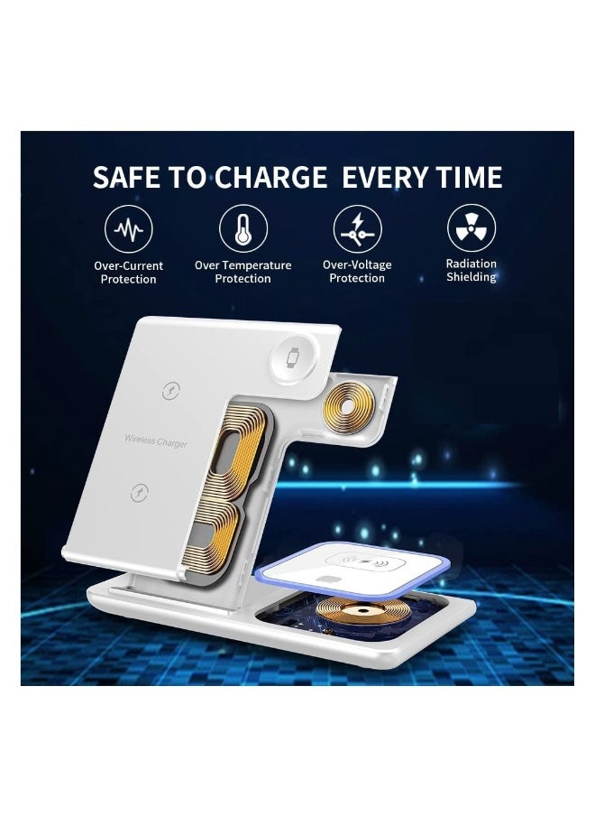 Topleo - 3 In 1 Fast Charging Station, Folding Wireless Charger Stand For IPhone 14, 13, 12, 11/Pro/Max/Mini/Plus, X, XR, XS/Max, SE, 8/Plus, For IWatch 1-8, For Airpods 3/2/Pro - Image 1