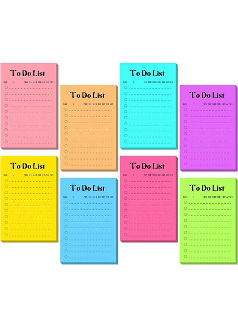 8 Pack Fluorescent Color Plan Lists Convenience Stickers Plan Shopping Lists Convenience Stickers Post It Notes