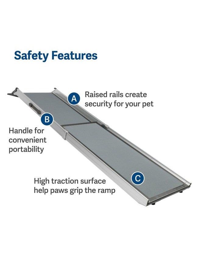 CINLITEK Happy Ride Telescoping Dog Ramp, Portable Pet Ramp for Cars, Trucks & SUVs with Adjustable Sizing  - Image 3