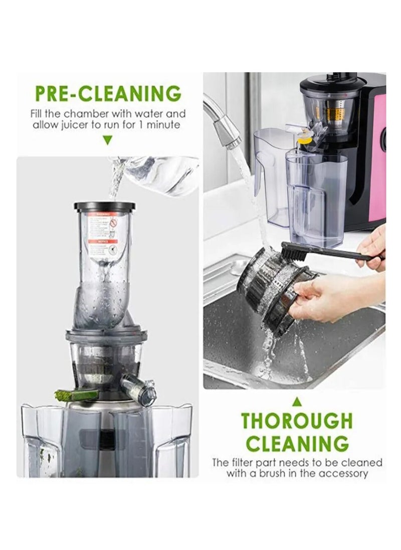 DISNIE - Disnie Slow Juicer, Cold Press Juicer with Quiet Motor Operation & Easy to Clean, Vegetables & Fruits Masticating Juicer Juice Extractor Machine - Image 1