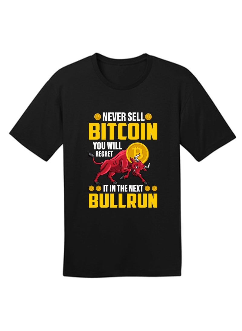 تي شيرت أسود من Crypto Trader للرجال بتصميم Bitcoin وCrypto - هدية لمتداول Bitcoin - هدية عيد ميلاد أو ذكرى سنوية - Image 3