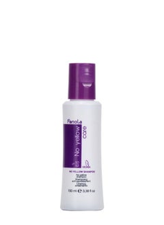 FANOLA No Yellow Shampoo Travel Size - With Purple Violet Pigments To Eliminate Unwanted Yellow Tones & Brassiness In Platinum, Light Blonde, Gray, Bleached, Or Highlighted Hair 3.38Oz 