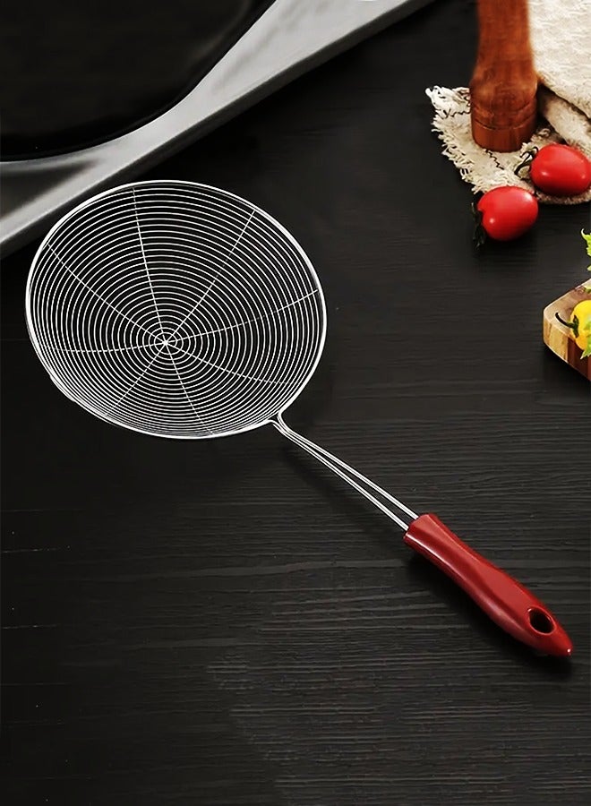Majestic 18 cm Stainless Steel Wire Skimmer with 43 cm Handle – Ideal for Frying, Draining, and Skimming  - Image 4