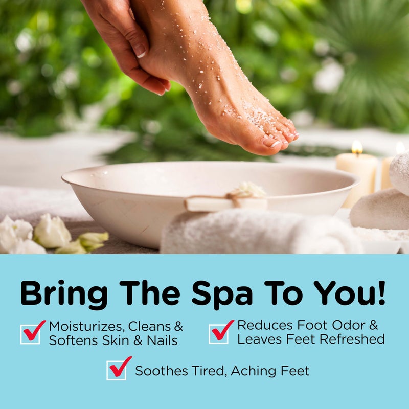 Fungi-Nail Foot & Nail Soak with Tea Tree Oil - Moisturize, Reduce Foot Odor, & Soothe Aching Feet - A Therapeutic Blend of Rich Mineral Epsom Salt, Pure Sea Salt, and 7 Essential Oils - 1 Pound - Image 4