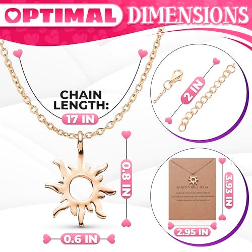 Tesorrio Gold Sun Necklace, Silver Sun Necklace, Gold Featherd – Elegant, Durable & Stylish | Chic Accessory for Daily Wear & Special Occasions | Meaningful Gift for Women - Image 2