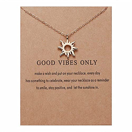 Tesorrio Gold Sun Necklace, Silver Sun Necklace, Gold Featherd – Elegant, Durable & Stylish | Chic Accessory for Daily Wear & Special Occasions | Meaningful Gift for Women - Image 1