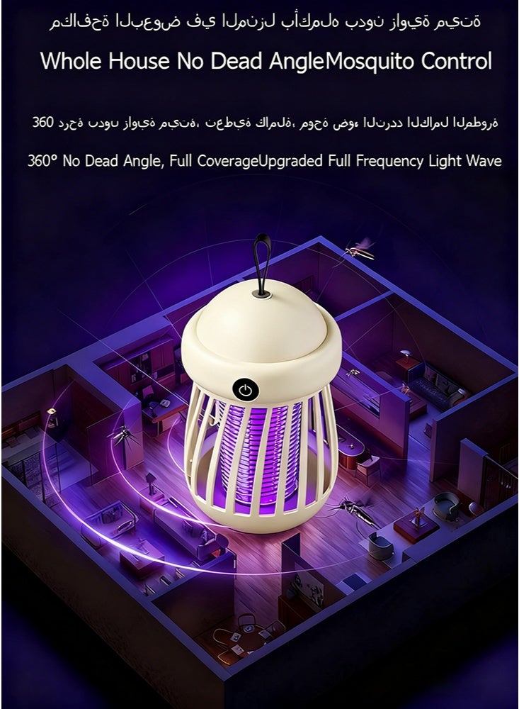 نورتك قاتل البعوض والحشرات الطائرة مناسب للاستخدام الداخلي والخارجي، صدمة كهربائية وأشعة فوق البنفسجية لقتل الحشرات، قاتل البعوض والذباب الكهربائي باللون الأبيض - Image 5