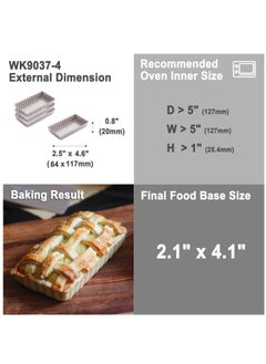 Mini Rectangle Tart Pan Set 2x4 Inch 4Pcs with Removable Loose Bottom - pzsku/ZC48CC3CAD1C6A0768A19Z/45/_/1691678019/a60b7047-db6b-436f-85f8-451e3f6ee62f