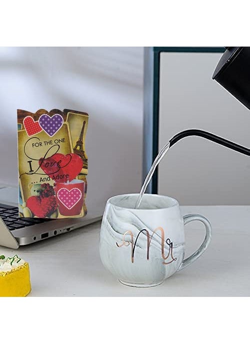 Saugat Traders - Saugat Traders Gift for Men - Ceramic Coffee Mug - Love Greeting Card - Love Gift for Husband, Boyfriend, Birthday - Wedding Anniversary Gift - Image 1