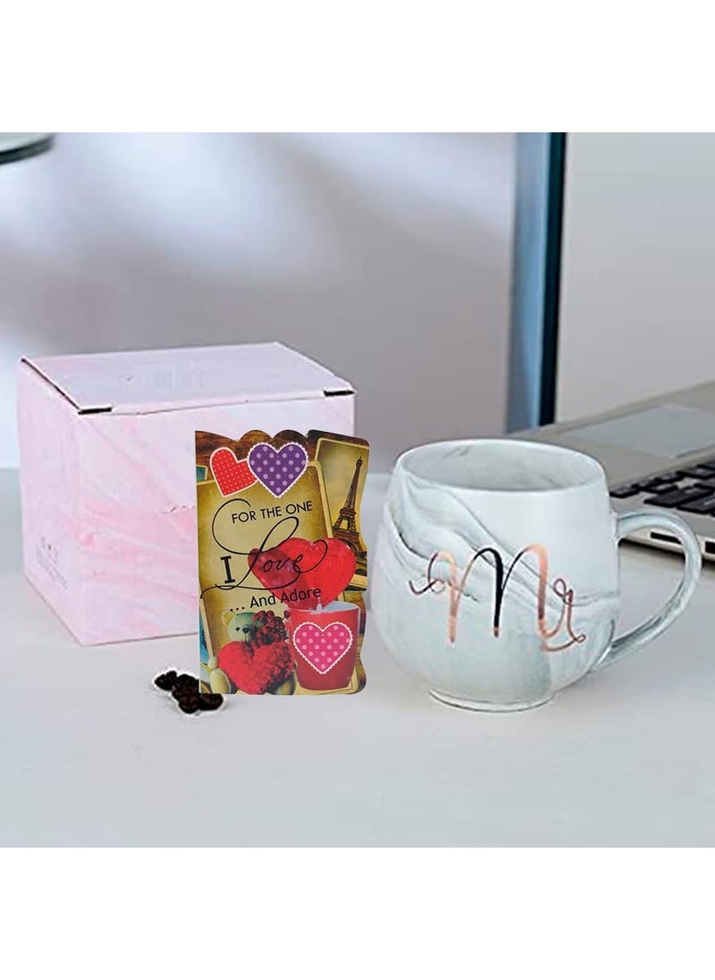 Saugat Traders - Saugat Traders Gift for Men - Ceramic Coffee Mug - Love Greeting Card - Love Gift for Husband, Boyfriend, Birthday - Wedding Anniversary Gift - Image 1