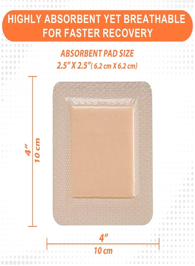 MedVance Bordered Silver Silicone Ag Sterile Highly Absorbent Antibacterial Dressing, 4"x 4" (2.5" x 2.5" Pad), Pack of 10 - Image 3