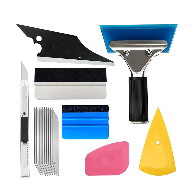 Mandark 8PCS Car Window Tint Tool Kit, Vehicle Glass Protective Film Installing Tool with Squeegee & Cutting Knife, Auto Window Vinyl Wrap Application Tint Set, Universal for Vehicles - Image 1