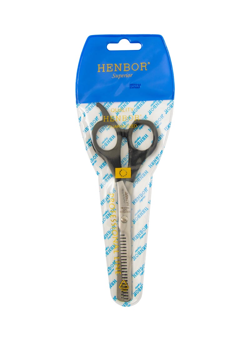 Henbor مقص ايطالي بيد بلاستيك مشرشر, مقاس 745-6 - Image 4