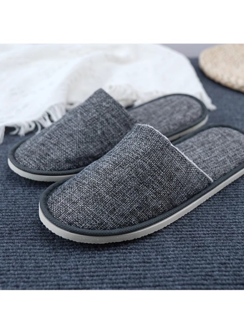 أروى 10 أزواج شبشب سبا عدم الانزلاق المتاح النعال ، متعدد الألوان الكتان النعال للضيف قابل للغسل قابلة لإعادة الاستخدام ، مغلقة اصبع القدم السائبة للمنزل بدون حذاء - Image 5