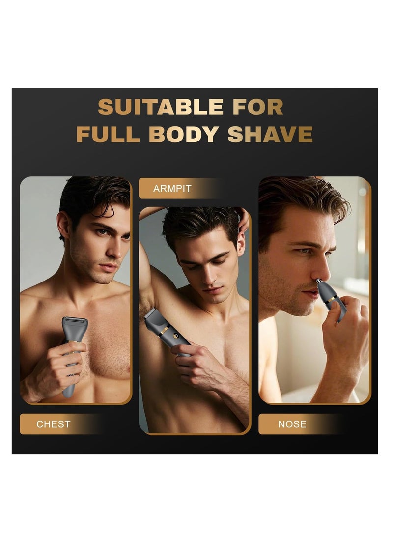 general Ball Shaver for Men, 3-in-1 Multifunction Body Hair Trimmer & Pubic Shaver with Titanium Blades (No Nicks!), IPX7 Waterproof Electric Razor, LED Display, Wet/Dry - Image 5