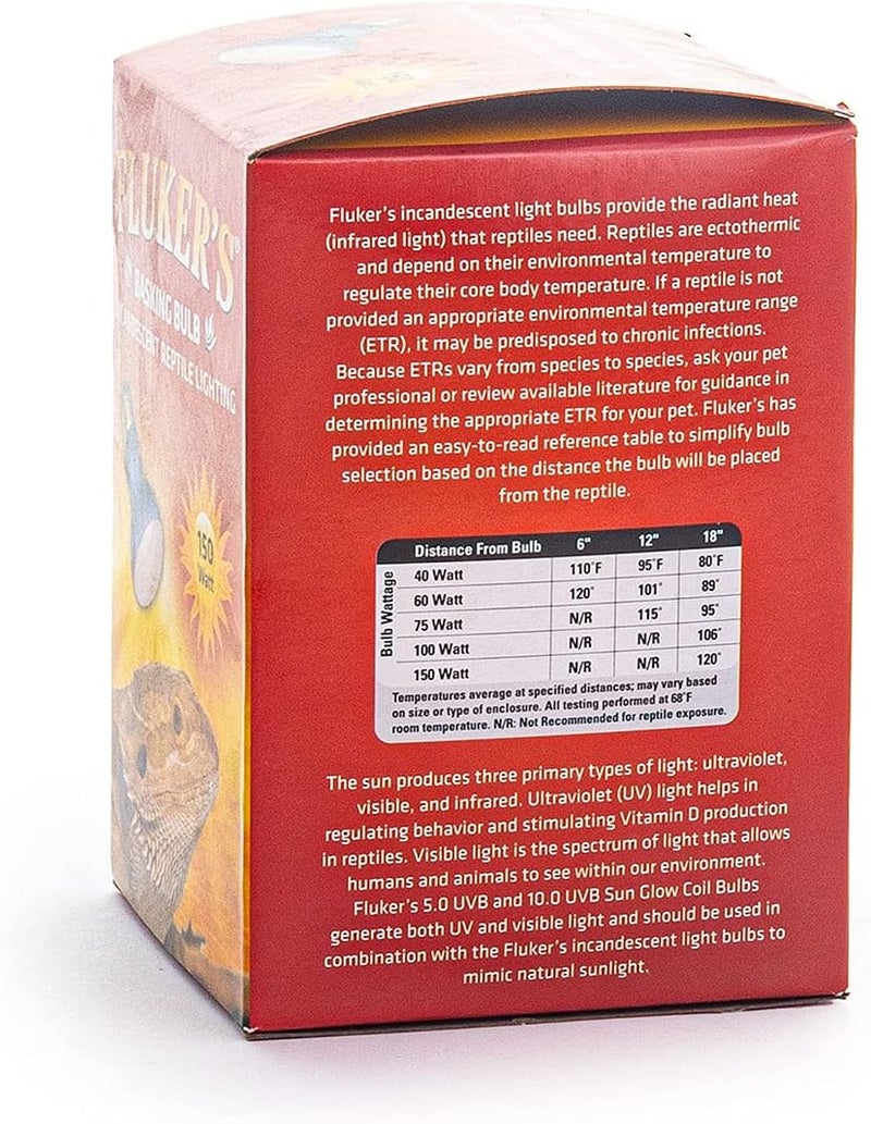 Fluker's 150-Watt Incandescent Basking Bulb for Reptiles - Heat Lamp for Infrared Light - Image 3