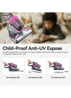 TIGER Cordless Vacuum Cleaner 5-in-1 with UV Mite Removal | 10000Pa Powerful Suction | Ultra Quiet Lightweight Stick & Handheld Vacuum | Advanced HEPA Filter System | Portable Rechargeable Vacuum for Home, Car, Pet Hair, Mattress & Carpet Cleaning  - Image 5