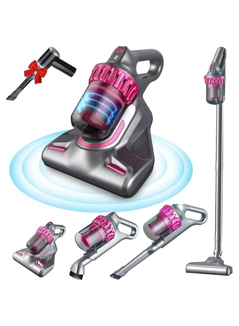 TIGER مكنسة كهربائية لاسلكية 5 في 1 مع إزالة العث بالأشعة فوق البنفسجية | شفط قوي 10000Pa | مكنسة خفيفة الوزن وصامتة للغاية | نظام فلتر HEPA متقدم | مكنسة محمولة قابلة لإعادة الشحن لتنظيف المنزل، السيارة، شعر الحيوانات الأليفة، المراتب والسجاد - Image 1