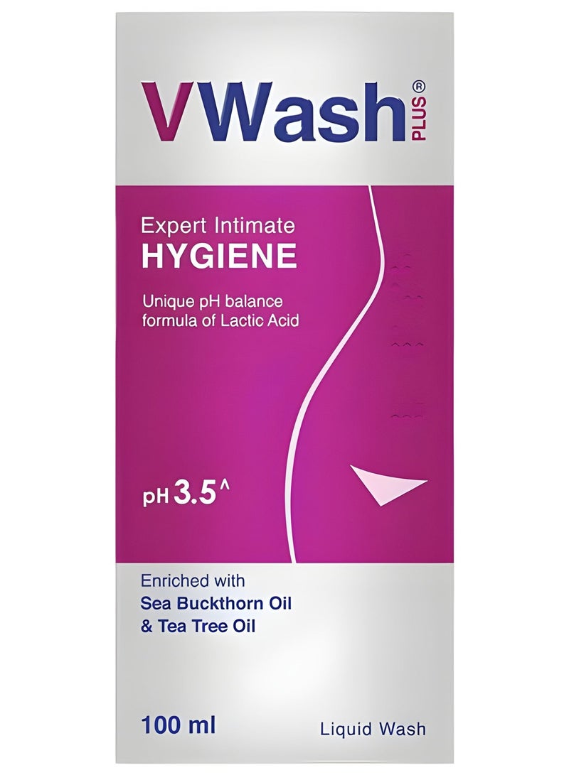 VWash Expert Intimate HYGIENE pH 3.5 Enriched with Sea Buckthorn Oil & Tea Tree Oil 100 ml - Image 1