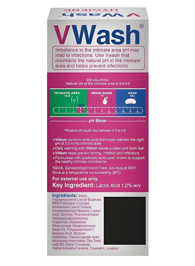 VWash Expert Intimate HYGIENE pH 3.5 Enriched with Sea Buckthorn Oil & Tea Tree Oil 100 ml - Image 3