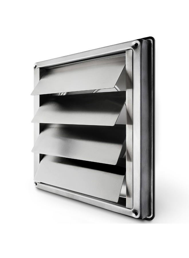 calimaero ® VKE 150mm Inch Stainless Steel External Air Vent Louvre Gravity Flap Grille - Image 1