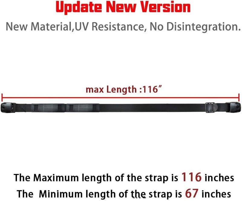 UCEDER 2 PCS Heavy Duty Hot Tub Cover Wind Straps FITS Most SPAS Locks Adjustable Length 67"~116" (Black, 9.5 Ft) - Image 4