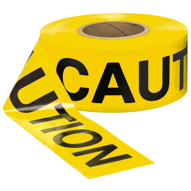 Swanson Tool Co. , Inc Swanson Tool Co., Inc Swanson Tool Co BT100CAU2 3-Inch by 300-Feet 2-MIL Barricade Safety Tape "Caution" Yellow with Black Print - Image 1