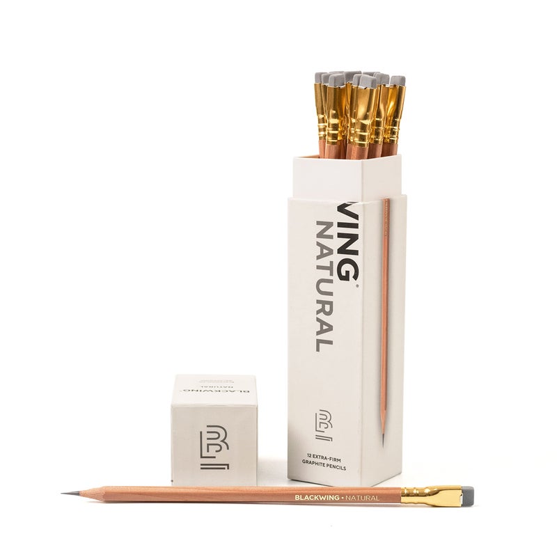 Blackwing Natural Pencils - 12 Count, Nautral Wood Design, Premium Japanese Graphite, Long lasting Extra-Firm Lead - Image 1