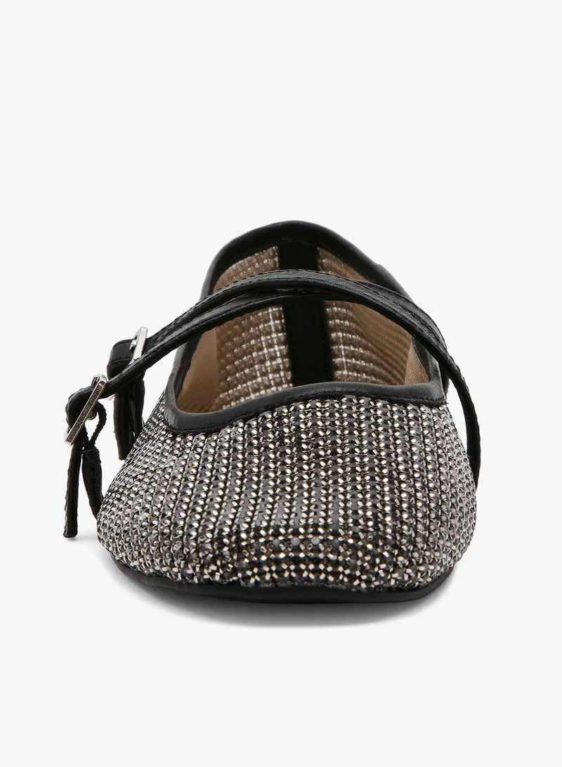 ستيف مادن باليرينا من جلد البولي يوريثان النابا مرصعة بالكريستال