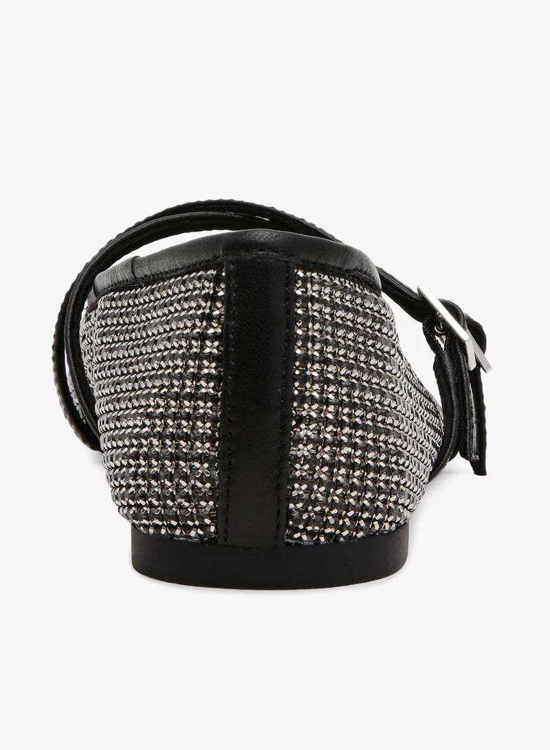 STEVE MADDEN  Rhinestones and Nappa PU Ballerinas for Women | Best Price UAE