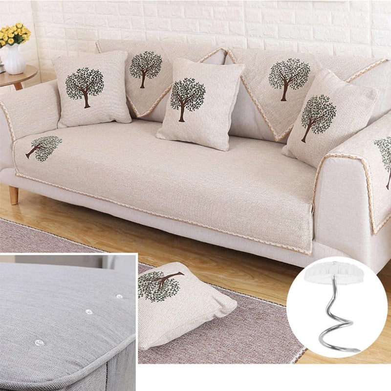 DECHOUS Spiral Push Pins 150pcs Bed Skirt Pins Anti-Slip for Upholstery and Bed Sheet Clips to Secure Fitted Bedding and Slipcovers in Place - Image 4