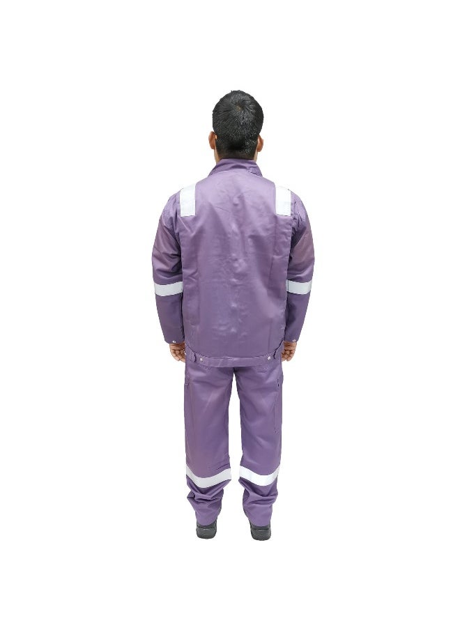 TAHA FR Pyrovatex 2-Piece Suit –Flame-Resistant Workwear for High-Heat Environments, Petrol Blue | Size -3XL  - Image 3