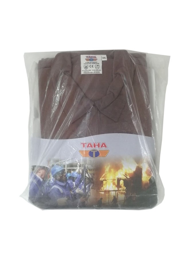 TAHA FR Pyrovatex 2-Piece Suit –Flame-Resistant Workwear for High-Heat Environments, Petrol Blue | Size -3XL  - Image 1