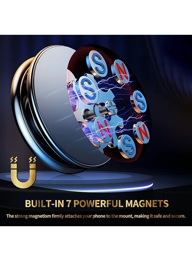 إكسفور حامل هاتف مغناطيسي للسيارة، حامل هاتف للوحة القيادة للسيارة، لاصق نانو، مغناطيس قوي للغاية، دوران 360 درجة، متوافق عالميًا مع أجهزة iPhone وSamsung وLg وأجهزة تحديد المواقع، يناسب جميع الهواتف الذكية - Image 3