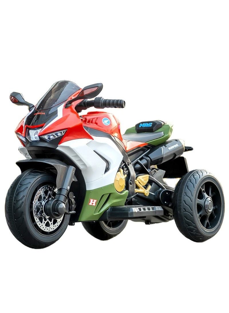 DEHKAH Kids' Electric Ride-On Motorcycle Trike, 6V 4AH Battery, 380W Motor, 3-Wheel Design with LED Lights & Music - Image 1